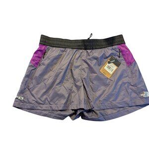 The North Face Womens TNF X Shorts XL Regular Purple/Grey Lightweight & Durable
